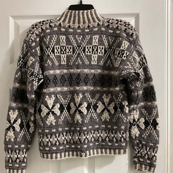 Vintage Debra Lubell Button-up Nordic Cardigan, Large - Picture 4 of 4